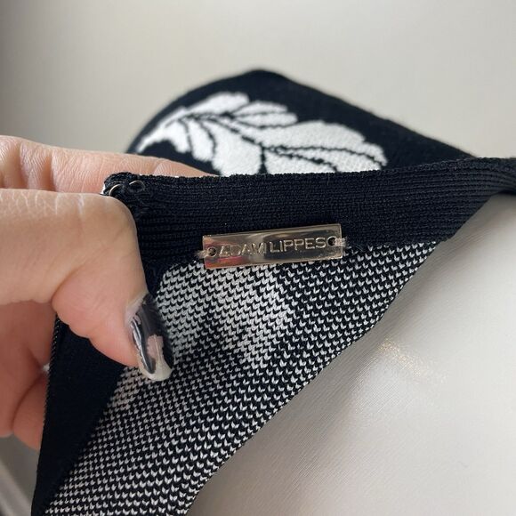 ADAM LIPPES XS Floral-print Short-sleeved Top In Black Designer Luxury Classic - Picture 6 of 10